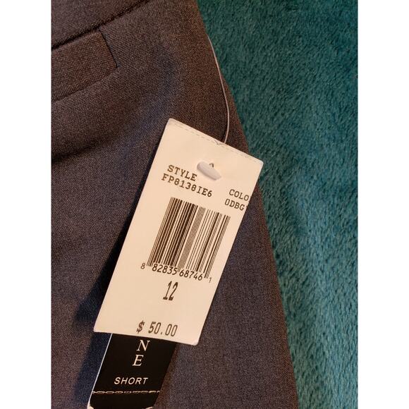 Larry Levine Dress Pants Size 12 Short Womens Gray Work Career Wide Leg NWT - Picture 3 of 16